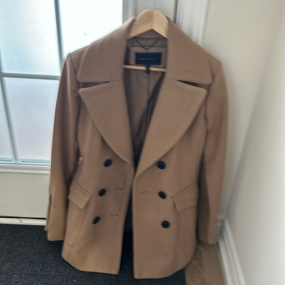 BCBG MAXAZRIA CAMEL PEA COAT - Picture 1 of 4